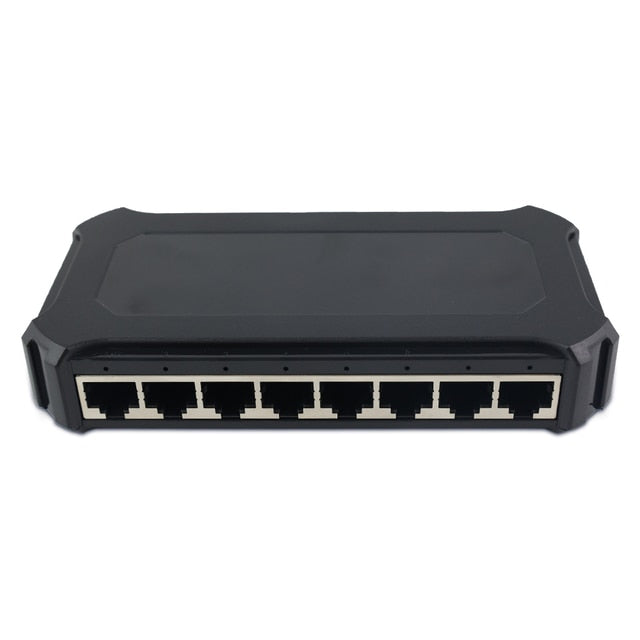 Switch Internet cu 8 Porturi, 100/1000Mbps, Plug and Play, Q-JH02