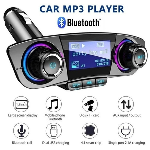 Πολυλειτουργικός πομπός FM με mp3 player και bluetooth, handsfree αυτοκινήτου