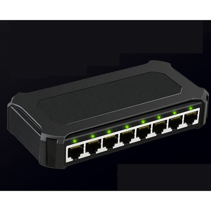 Switch Internet cu 8 Porturi, 100/1000Mbps, Plug and Play, Q-JH02