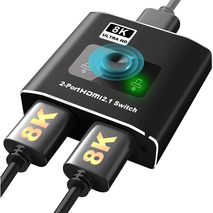 Splitter - kapcsoló HDMI 8K, 2 HDMI 2.1 kapcsoló portok