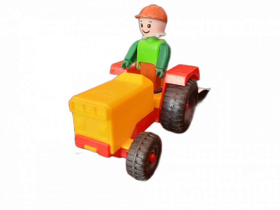 Mini tractor cu figurina, 12 cm, Lena