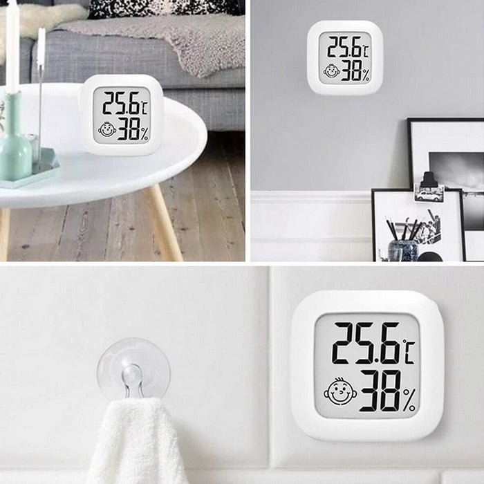 Hőmérő és szobahigréter, páratartalom, kompakt, fehér