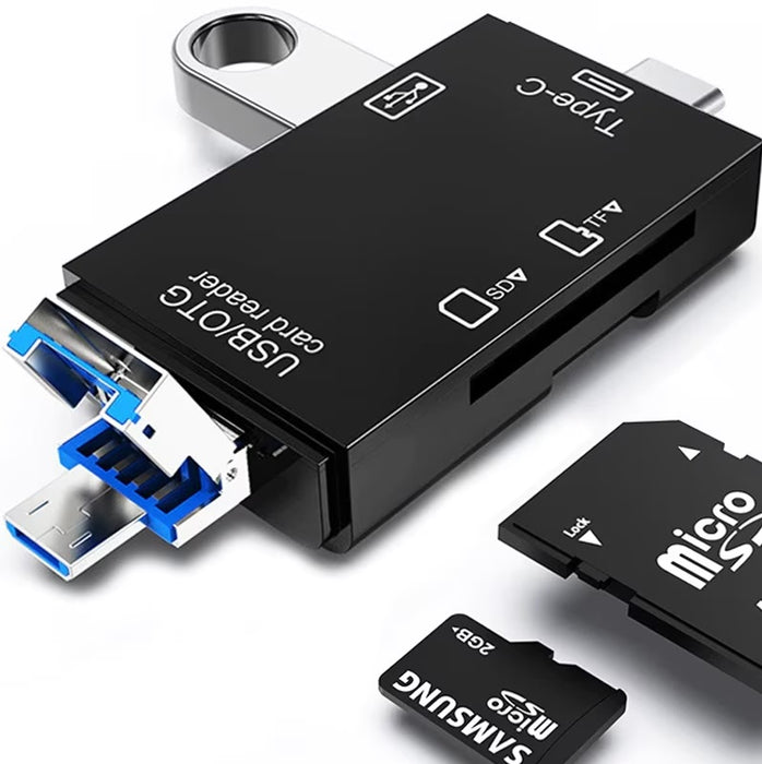 Cititor de Carduri de memorie SD, MicroSD/TF cu USB, USB Type-C 3.1, Micro USB