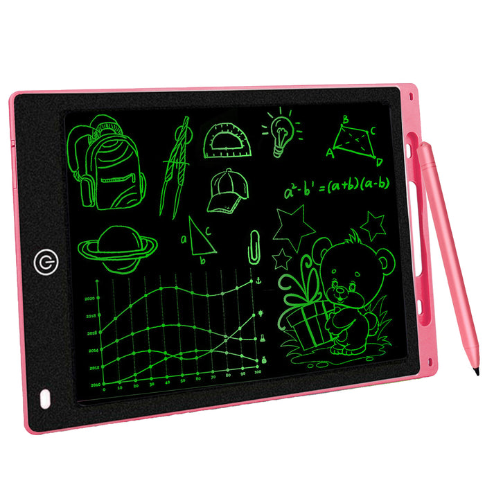 Графичният таблет за деца, с бутон за избърсване и химикалка, 10 -инчов, розов диагонал