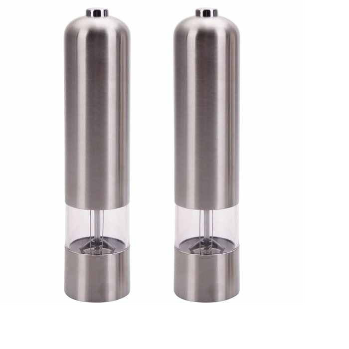 Set 2 rasnite electrice din inox,Pentru sare, piper si condimente