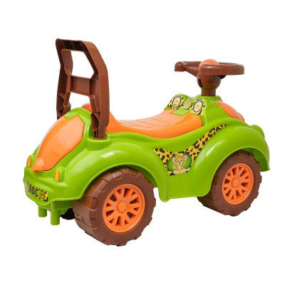 Premergator ride-on TechnoK, masinuta vesela, cu claxon, tigru, verde