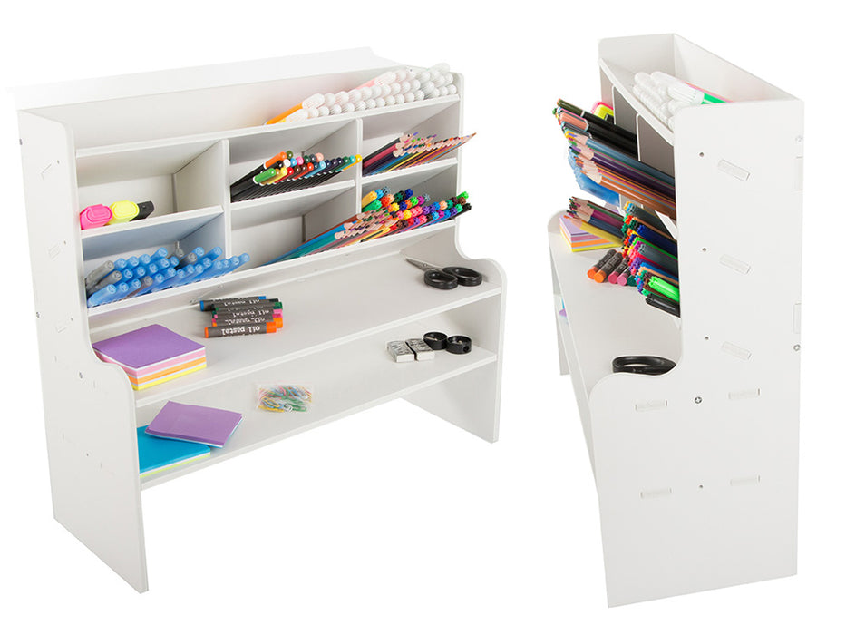 Organizator tip birou, Material plastic + spuma presata, Alb