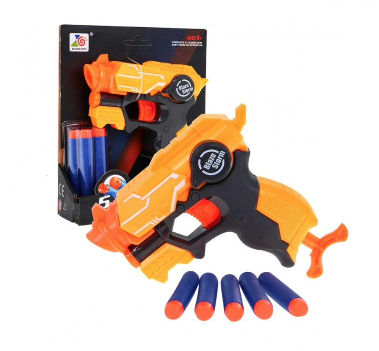 Arma de jucarie Blaze Storm Hot Fire, pistol cu 5 gloante