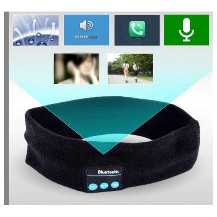 Bluetooth спортна бандана, без ръка и бутони, микрофон и вградени слушалки