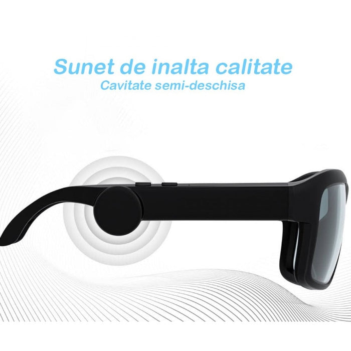 Умни слънчеви очила с Bluetooth, без ръце, музика, черно