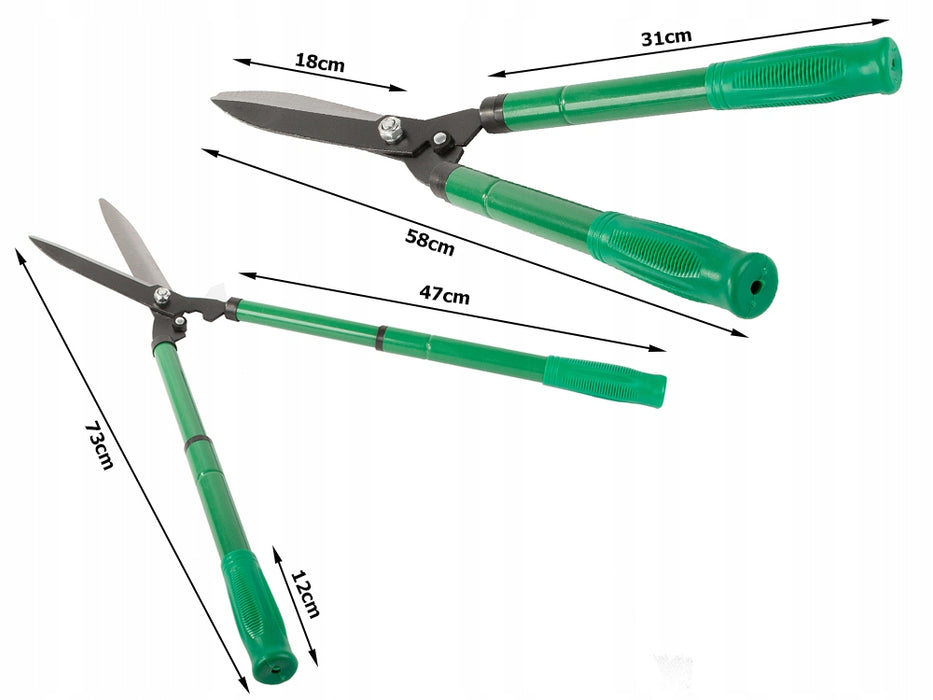 Телескопични ножици за градина, с ергономична дръжка и стоманени остриета