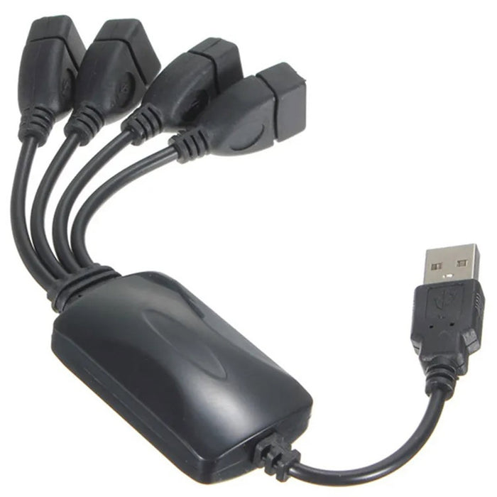 USB 2.0 HUB 4 port, USB -spliter, prémium minőség, fekete