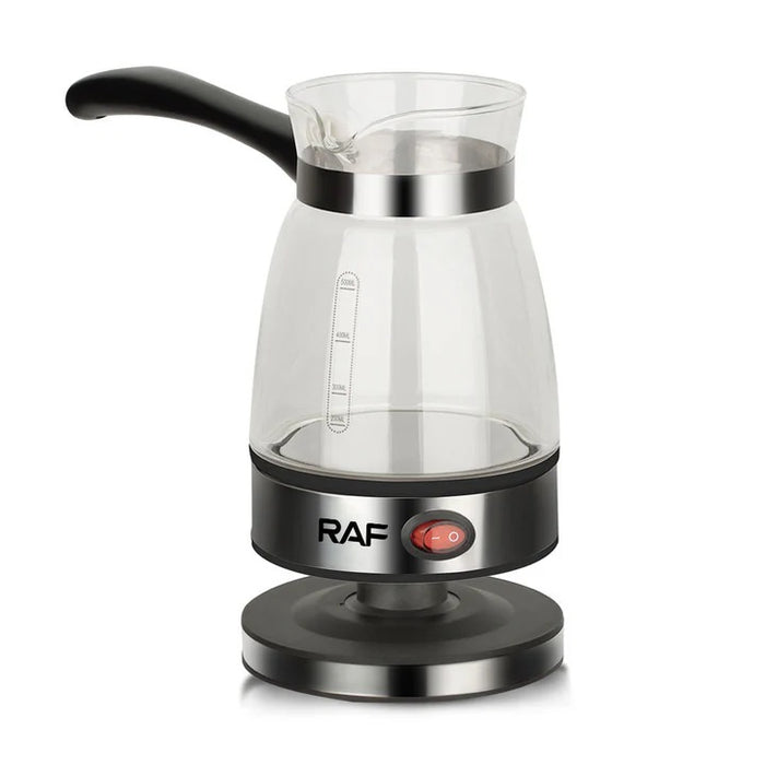 Aparat Electric pentru Preparat Cafea, RAF R125, 650W, 500ml, Recipient din Sticla, Alb/Negru