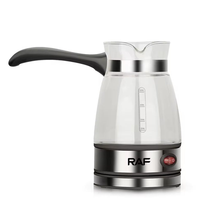 Aparat Electric pentru Preparat Cafea, RAF R125, 650W, 500ml, Recipient din Sticla, Alb/Negru