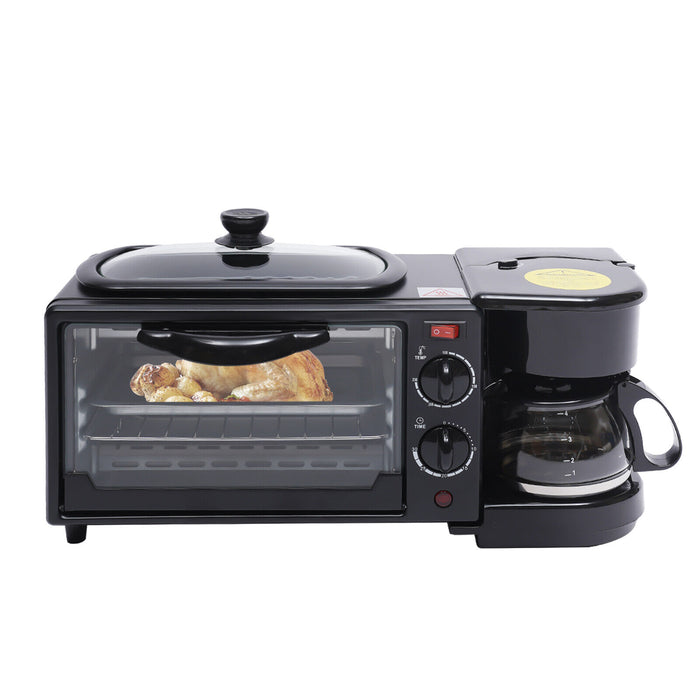 Aparat multifunctional 3 in 1 pentru micul dejun, grill, cafetiera, toaster