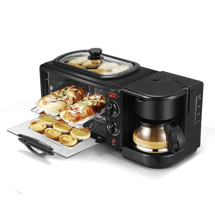 Aparat multifunctional 3 in 1 pentru micul dejun, grill, cafetiera, toaster