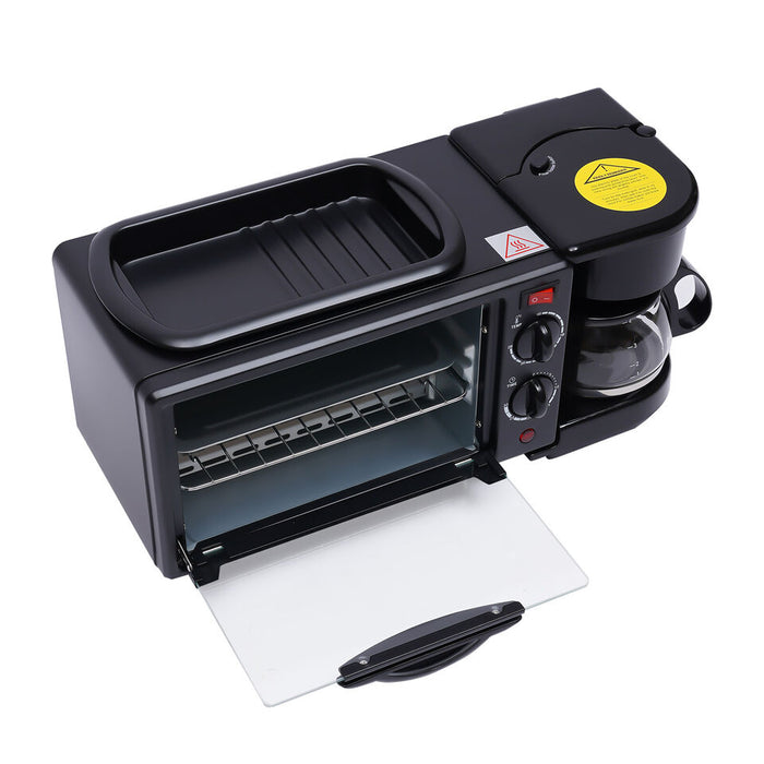 Aparat multifunctional 3 in 1 pentru micul dejun, grill, cafetiera, toaster