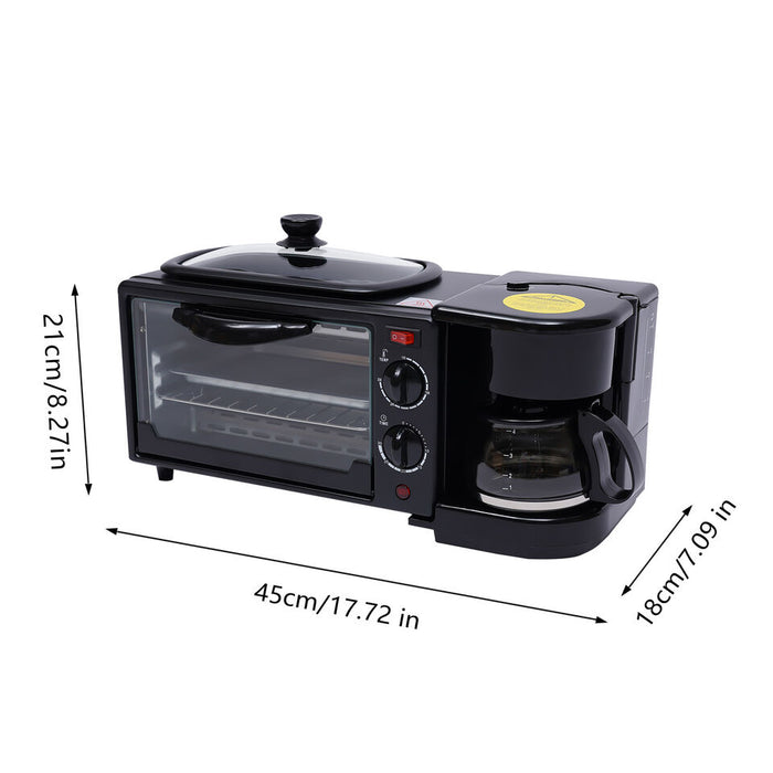 Aparat multifunctional 3 in 1 pentru micul dejun, grill, cafetiera, toaster