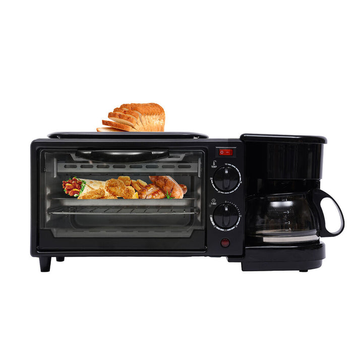 Aparat multifunctional 3 in 1 pentru micul dejun, grill, cafetiera, toaster