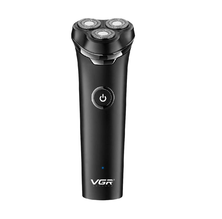 VGR VGR V-319 IPX6 Electric Razor, φόρτιση USB, εργάζεται σε UD ή ξηρό, ασύρματο, με 3 περιστροφικές λεπίδες, μαύρα