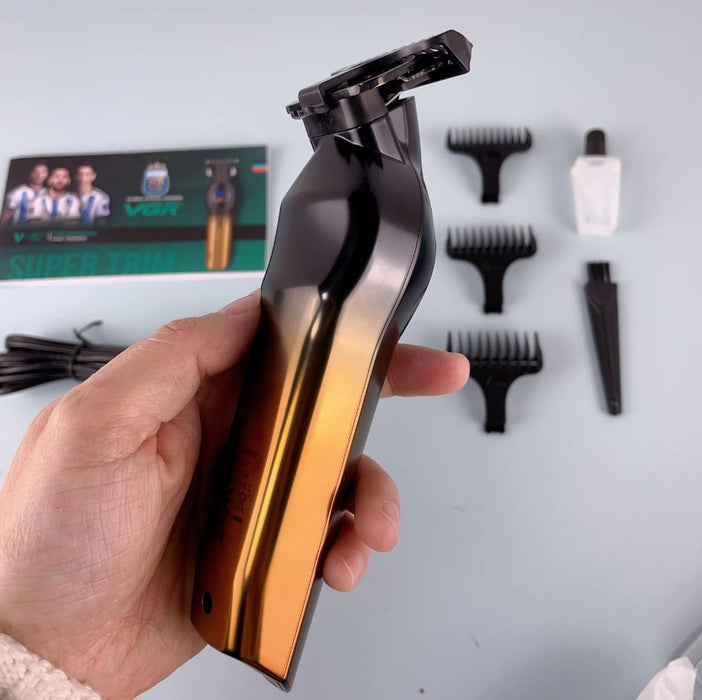 V-921 Professional Trimmer, Wireless, със 7 аксесоари, 4 отдалечени, черно-златисто