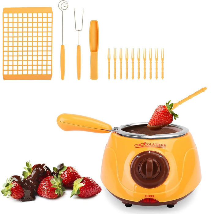 Aparat electric pentru topit ciocolata sau branza, Set Fondue Chocolaterie