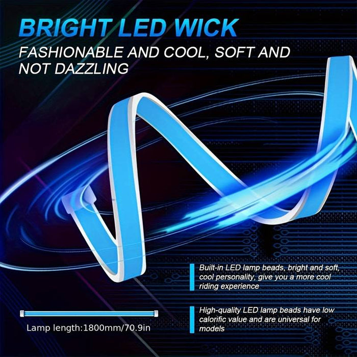 LED лента за качулката на колата с приложение, дължина 180 см, IP67, бяла светлина