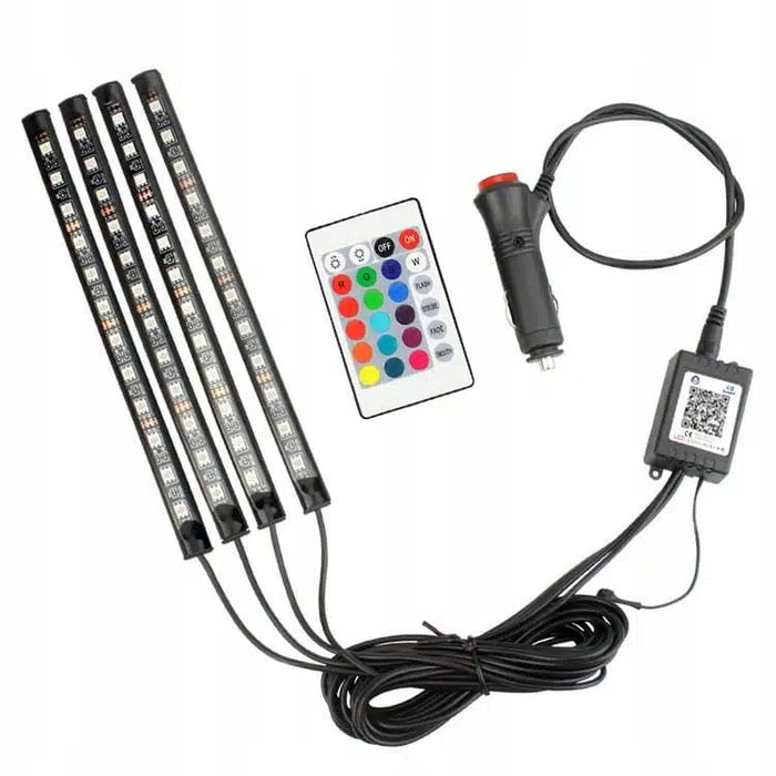 Benzi 48 LED RGB Auto, 12V, Control din Aplicatie si Telecomanda