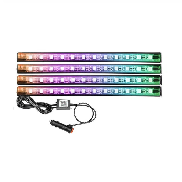 Benzi 48 LED RGB Auto, 12V, Control din Aplicatie si Telecomanda