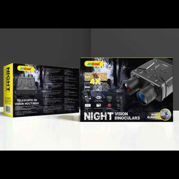 Binoclu profesional QNV01, cu vedere nocturna, IR, HD, negru