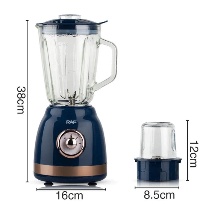 Blender electric RAF R-2827L cu cana din sticla, 1.5l, 1000W + Rasnita pentru cafea