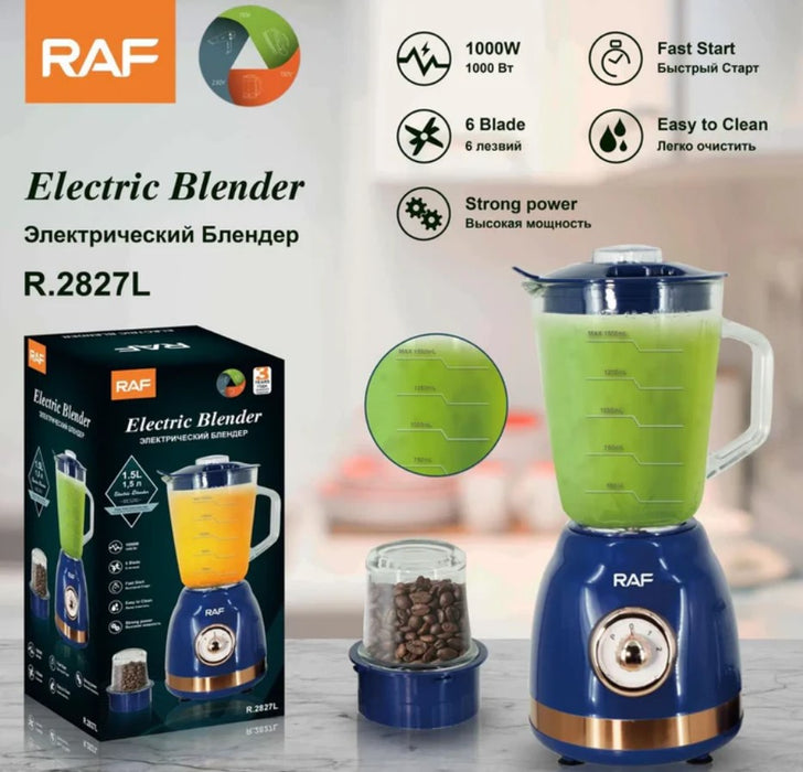 Professzionális Blender 2 az 1 RAF 2826L, 1000W, 1,5L, őrléssel, üvegüveggel