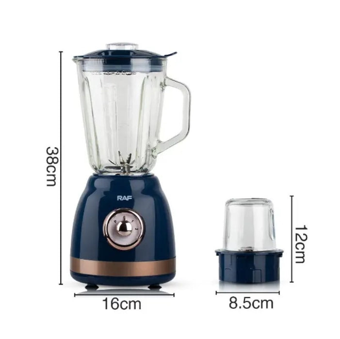 Blender profesional 2 in 1 RAF 2826L, 1000W, 1.5L, cu rasnita, pahar din sticla