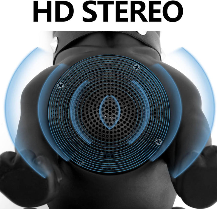 HD стерео безжична преносима кутия, Bluetooth, микрофон, радио, булдог, малка, черна версия