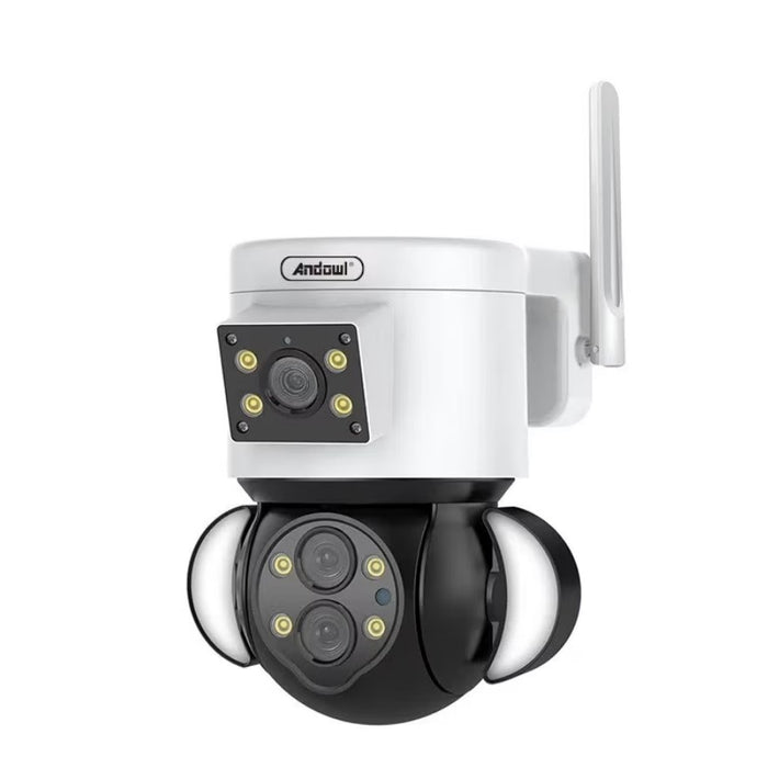 Camera de supraveghere 4K HD SX921, 10X Zoom, 4MP, senzor de miscare, IP65, alb cu negru