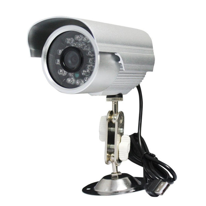 720p CCTV IR megfigyelő kamera, TF -kártya tárolással, USB plug & play, CMOS érzékelő, ezüst