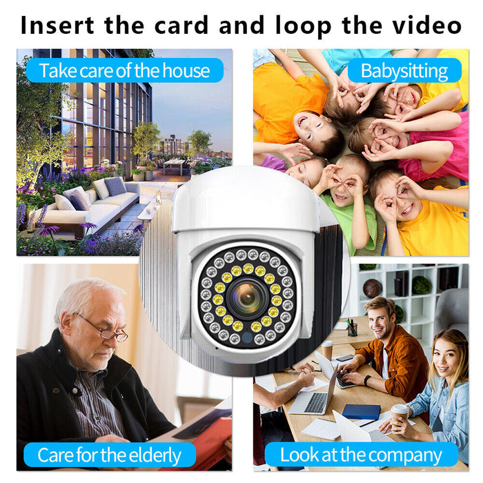 Camera de supraveghere IP CCTV smart de 2MP, Wi-Fi, senzor lumina si miscare, infrarosu, alerte, alba