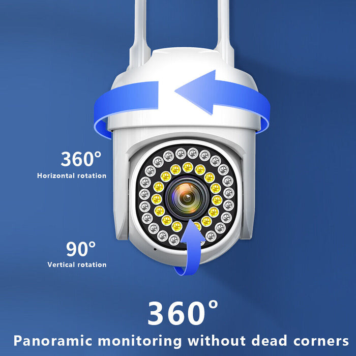 2MP intelligens, Wi-Fi IP CCTV megfigyelő kamera, fény- és mozgásérzékelő, infravörös, riasztások, fehér