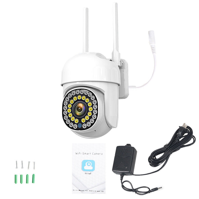 Camera de supraveghere IP CCTV smart de 2MP, Wi-Fi, senzor lumina si miscare, infrarosu, alerte, alba