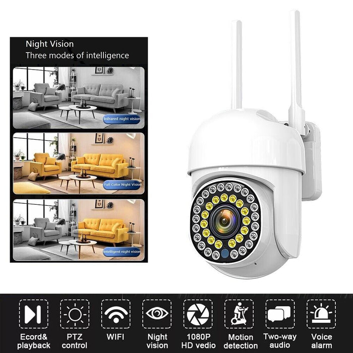 2MP SMART, Wi-Fi IP CCTV CAMERANCE CAMERACE, Αισθητήρας φωτός και κίνησης, υπέρυθρες, ειδοποιήσεις, λευκό