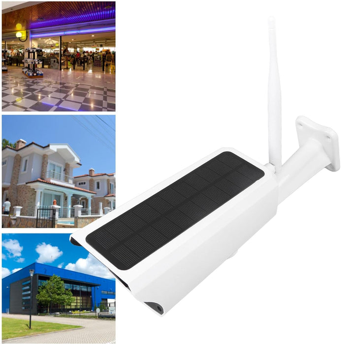 2.4g WiFi Wireless Surveillance Camera, με ηλιακό φορτίο, PIR, μπαταρία, IP67, για εξωτερικό, λευκό