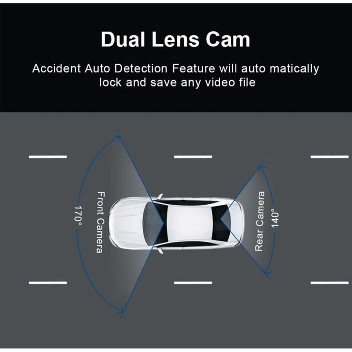 Car Room DVR Duala, Superhd 1920p, 170 °, с 4 '' дисплей плюс камера Marsarier, черен