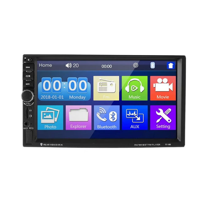 Κασέτα αυτοκινήτου MP5 με οθόνη 7 ", 7018B Touch HD, Bluetooth, Remote, Black