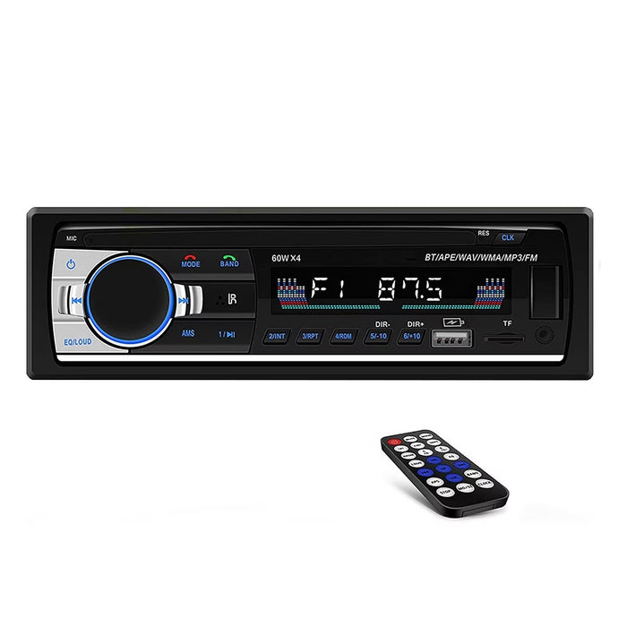 Casetofon Auto, 4x60W cu Bluetooth, Telefon, Radio, MP3, AUX, Slot Card MicroSD, Telecomanda, Negru