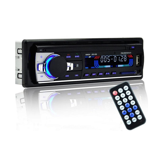 Casetofon Auto, 4x60W cu Bluetooth, Telefon, Radio, MP3, AUX, Slot Card MicroSD, Telecomanda, Negru