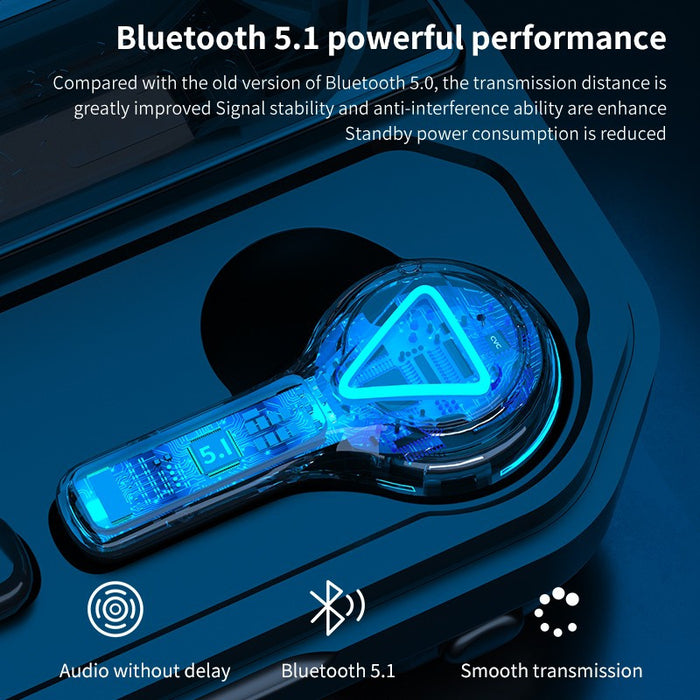 Casti In-Ear Wireless, Bluetooth 5.0, Microfon Incorporat, Afisaj LCD, 50Hz-KHz, 108dB, 16Ω, 1,5A, 5V, Negru