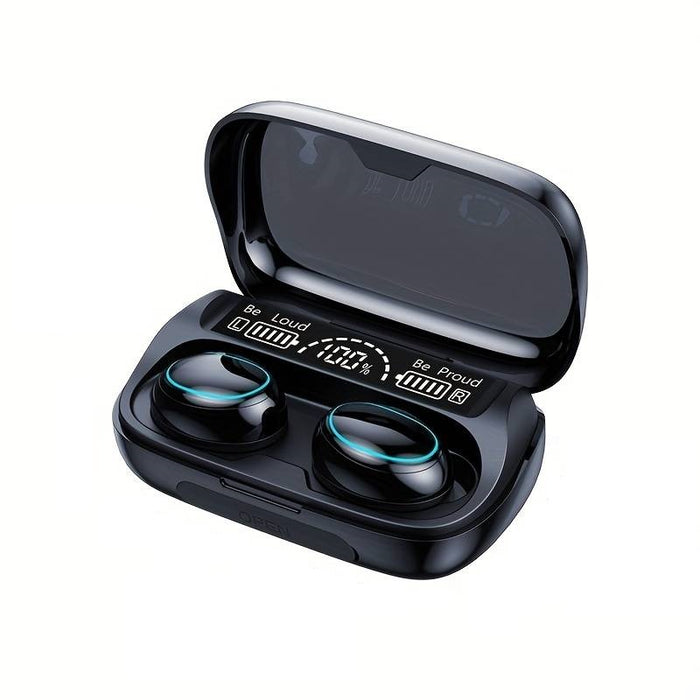 Casti in ear bluetooth, wireless, cu touch, sunet HIFi, stereo, negre