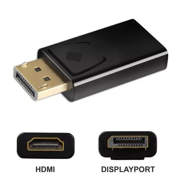 Προσαρμογέας DisplayPort σε HDMI για προβολέα τηλεόρασης/ταχύτητας 10.8 GB/S, μαύρο