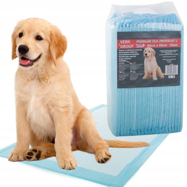 Задайте 20 абсорбиращи килими за кучета, размер l Размери 60 x 90 cm