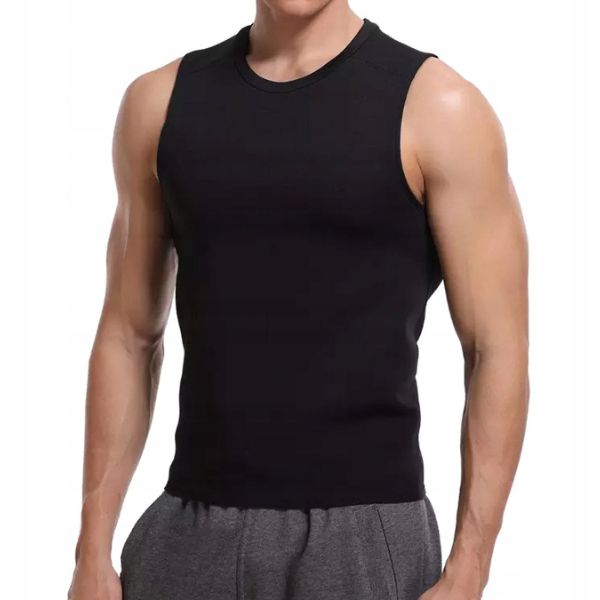 Neoprén férfiak fogyásának ing, L - XXXL, prémium minőség, fekete/sárga